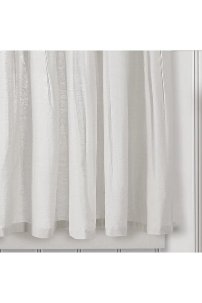 Lush Decor Linen Kitchen Window Tier Curtain Set with Buttons, 29" x 36", Navy and White, Geometric