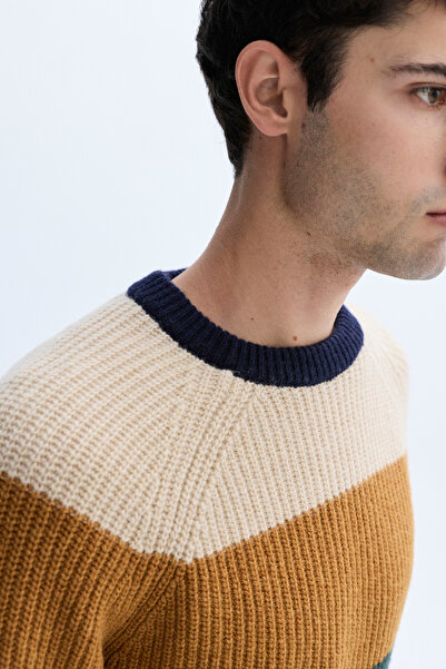Mudo Color Block Wool Sweater