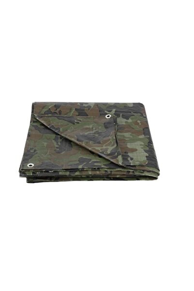 Strend Pro Prelată impermeabilă cu ochiuri de prindere, 7,9x11,9 m, PE, 80 g/m², camuflaj, 96 m²