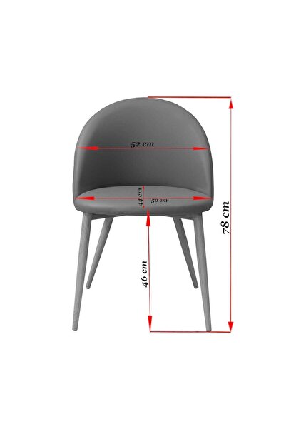 ARTA DOOR Bella Eco-Leather Chairs, Grey - Modern, HoReCa, Kitchen, Living Room, Office, Bedrooms, Hallways