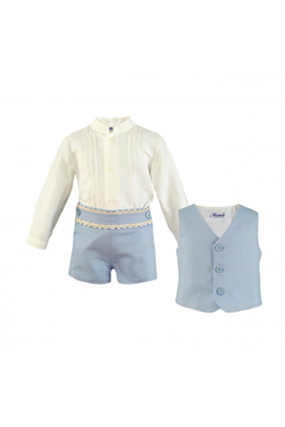 miranda beige baby boy vest