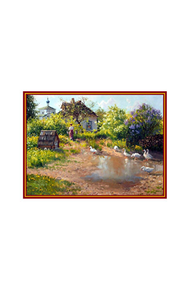 MATTELOT TOYS Set Tablou cu cadru din lemn si accesorii, Goblen cu pietre 5D,...