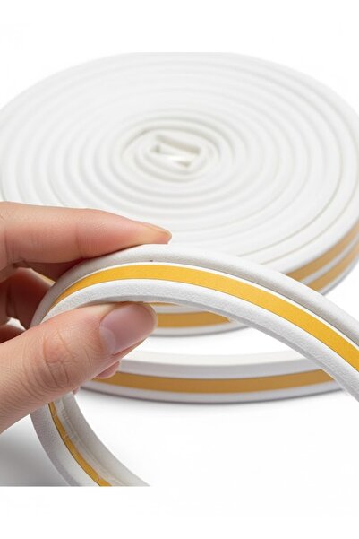 MH MiniHediye Adhesive 10x2=20 Meters (WHITE) Door Window Tape Seal Cold Insulation Rubber Tapes