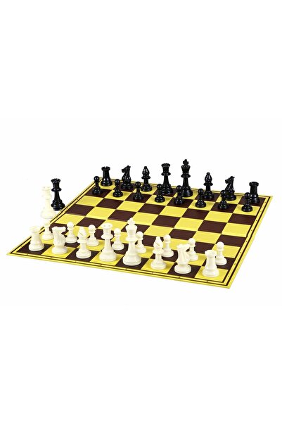 Other Set de șah - piese din plastic DCP03G (rege 96 mm) + tablă de șah pliab...