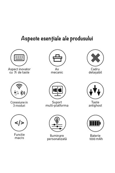 ZOCO BODY FIT Mechanical Keyboard, Zoco Body Fit®, Wireless, Hot-Swap Function, 1000 mAh Battery, Brown