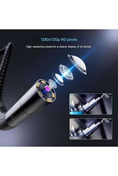 Ralcam Industrial endoscope 6.2 mm, 210 rotating camera, 4.3 HD screen, IP67, 1 m cable