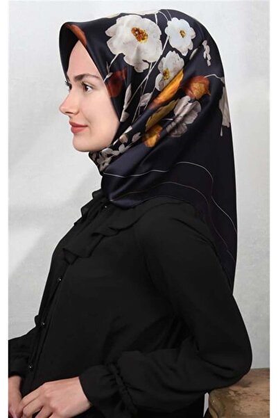 Armine Шовковий шарф Nostalji - 8128-01 Темно-синій твіл