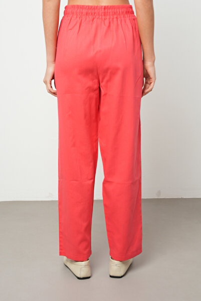 Orfeo Negro WOMEN'S ELASTIC WAIST COMFORTABLE FIT COTTON TABARDINE TROUSERS