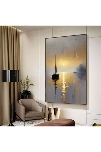 Z Concept Yağlı Boya Dokulu Yelken Tablo