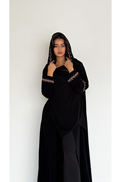 AYA - MW1750 - Crepe abaya with added hand embroidery