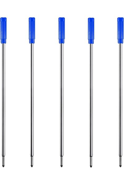 Generic عبوة إعادة تعبئة أقلام حبر جاف زرقاء من DUNBONG، عبوة من 5 قطع، متوسط...