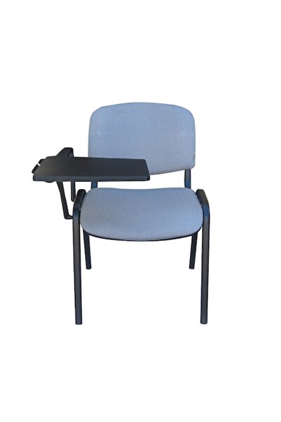 Ergonica Scaun vizitator GOA negru cu tabletă de scris, material textil Cagliari gri-negru