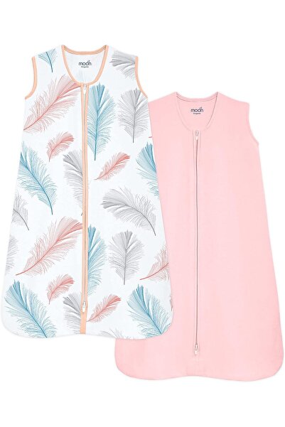 Moon Organic 100% Cotton Baby Sleeping Bag - 2-Pack, Elephant Print, Blue