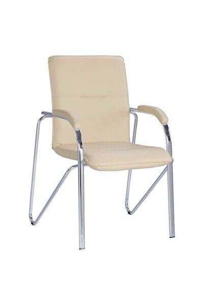 Ergonica Scaun de vizitator MULLER Soft, piele ecologică crem