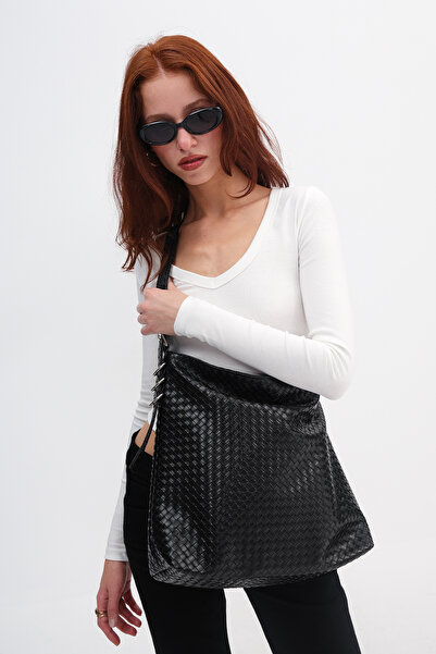 Addax Τσάντα χειρός και ώμου με υφή Ç35