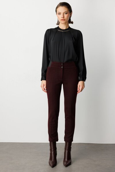 Ekol Çift Düğmeli Dar Paça Pantolon