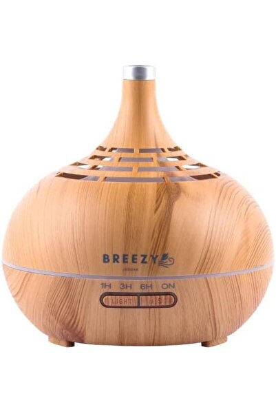 Generic Ultrasonic Essential Oil Diffuser - Dark Wood Finish, LED, Auto Shut-off, 500ml