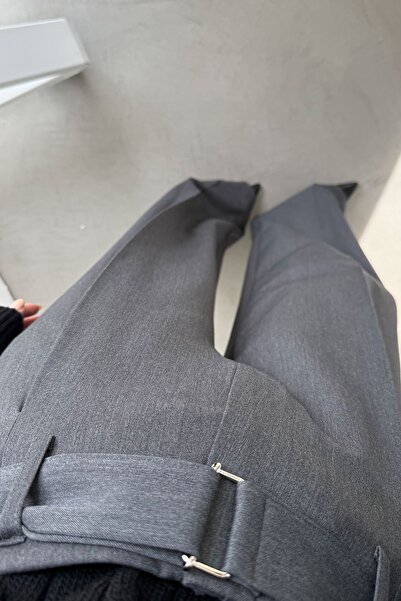 Özge Özgenç Wide Fit Waist Belted Fabric Trousers