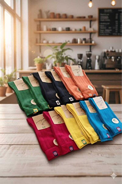 Aytuğ PAMUK SOKET ÇORABI; DİKİŞSİZ; MEVSİMLİK ; 36-39 NUMARA; ASORTİ 12'Lİ KUTU