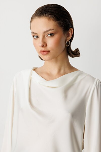 Ekol Degaje Yaka Uzun Kollu Bluz