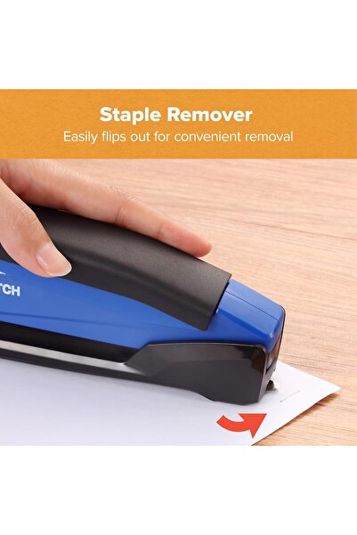 PaperPro One-Finger Spring-Powered Desk Stapler, 20-Sheet, Blue (1122)