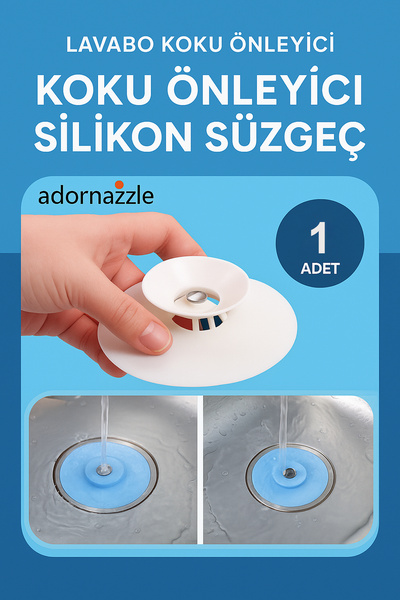 adornazzle Koku Önleyici Silikon Süzgeç, Lavabo Koku Önleyici, Banyo Gideri T...