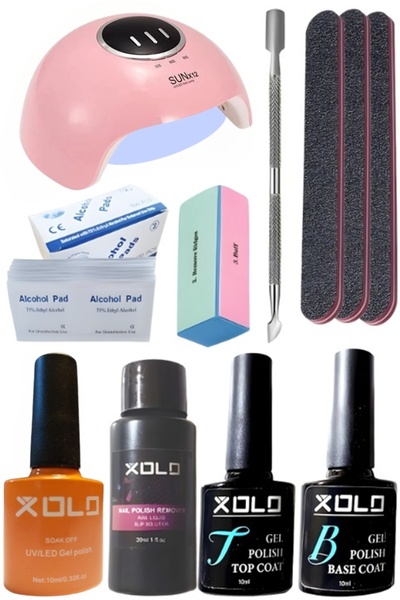 xolo Kalıcı Oje Yapma Seti 20 Parça Klasik Renkler Top Base Top Coat Solüsyon...