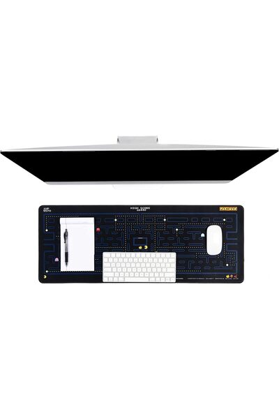 Paladone سجادة مكتب كلاسيكية بطبعة باك مان، صفراء، 40 × 80 سم