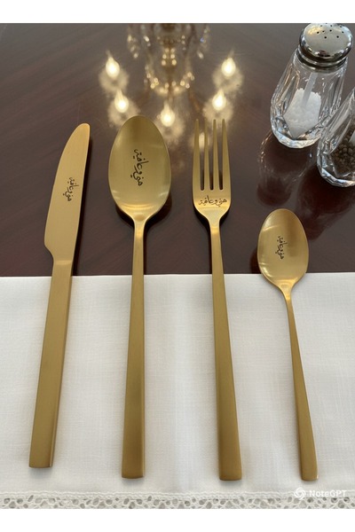 DIVA LADY 🍽️ A luxurious 24-piece cutlery and serving set in a gold design that exudes luxury and elegance ✨