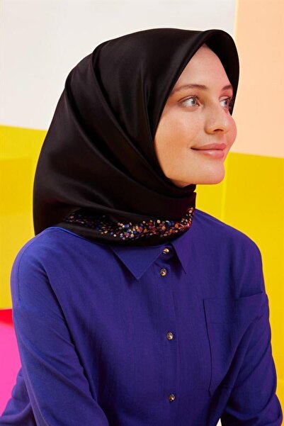 Armine وشاح حريري نوستالجيا - 8765-31 أسود سورة