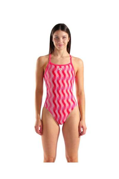 ARENA Women's Ripple Print Swimsuit Challenge Back
