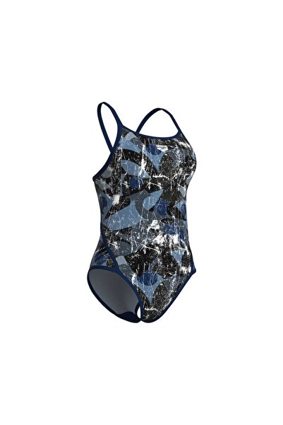 ARENA Women's Scratched Swimsuit Super Fly Back Multi Black-Navy