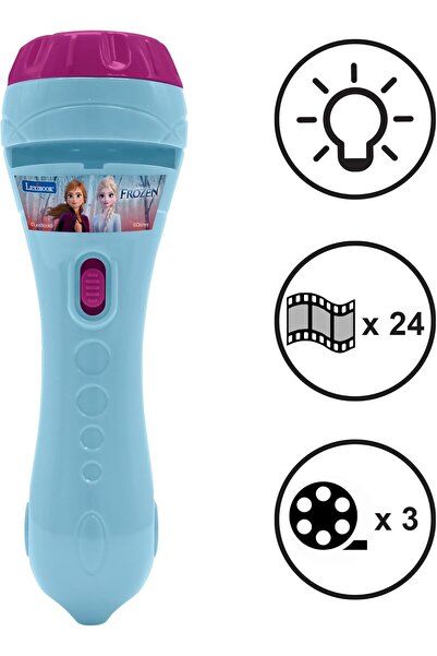 LEXIBOOK Story Projector Lamp (Frozen) with 3 Discs (24 Images) - LTC050FZ, Plastic, White
