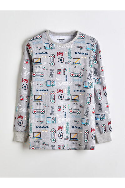 LC Waikiki New Season Crew Neck Boys' Pajama Set