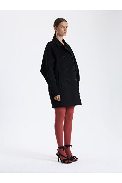 BAQA Double-Breasted Collar Cashmere Coat