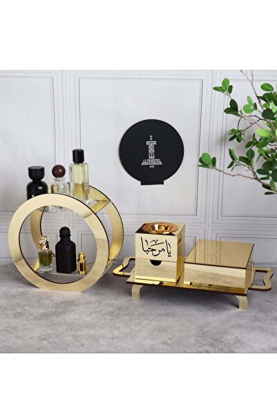 Story of candle مبخره بخور بعبارة يامرحبا مع استاند منظم للعطور و صندوق لحفظ ...