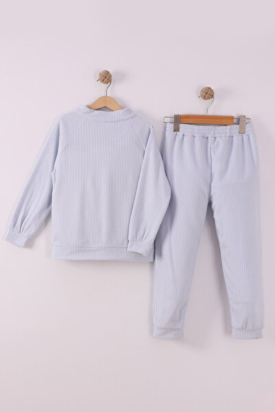 monox Boy's Raglan Sleeve Corded Fabric Fleece Set