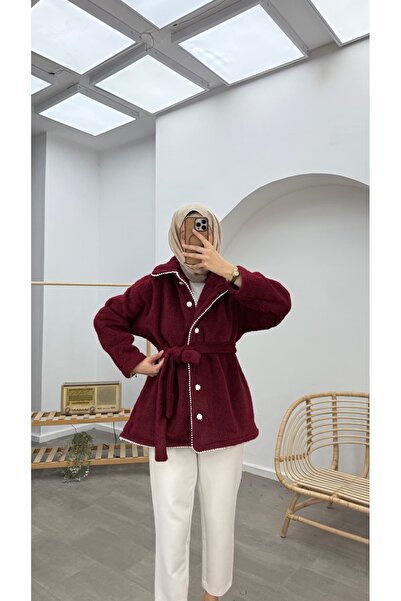 Minharir Pearl Detailed Stamp Coat