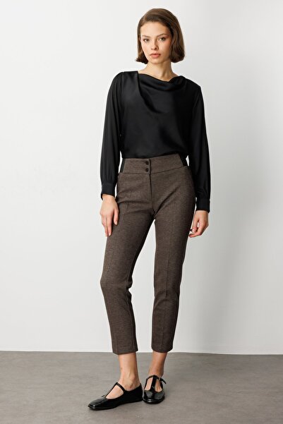 Ekol Çift Düğmeli Dar Paça Pantolon