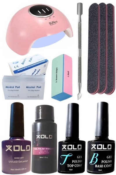 xolo Kalıcı Oje Yapma Seti 20 Parça Klasik Renkler Top Base Top Coat Solüsyon...