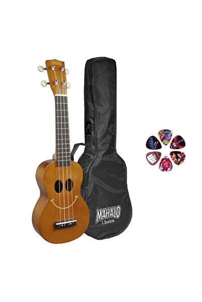 Mahalo SMILETBR – Set ukulele sopran Basic1, Smile Maro Transparent, cu husă ...