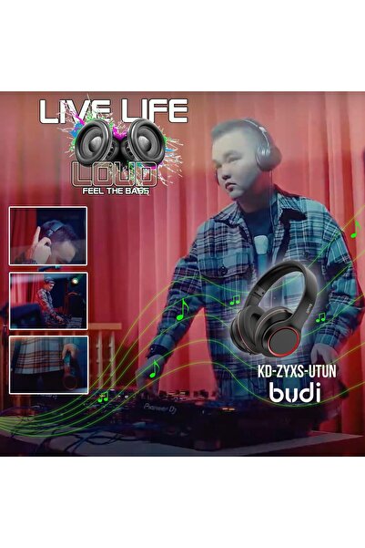 Budi Bluetooth Wireless Headphone with Bass Stereo 5.0 15H Play time