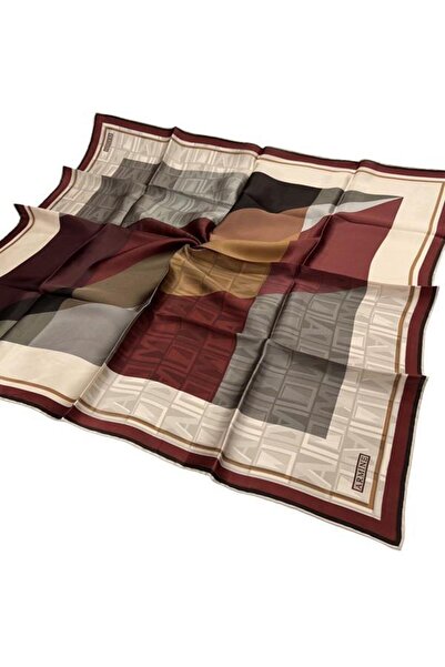 Armine Eșarfă de mătase Nostalgie - 8516-33 Burgundy Black Twill