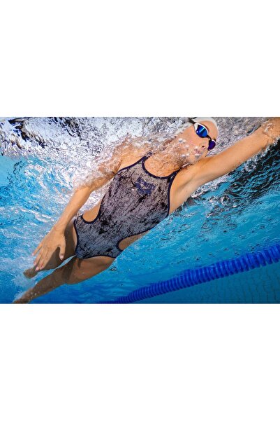 ARENA Women's One Lacquer One Piece Multi White-Navy