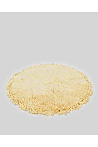 REDTAG Ivory Tufted Crochet Round Dhurrie