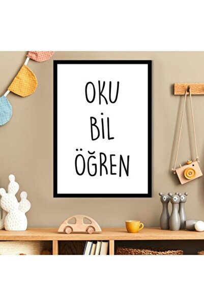 Araste Dekorasyon Read - Know - Learn 1 Frame and Poster - Ha1047