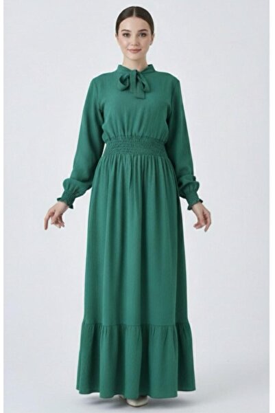 Cockatoo Women's Waist-Cinching Tie-Dye Dress with Lace-Up Detail