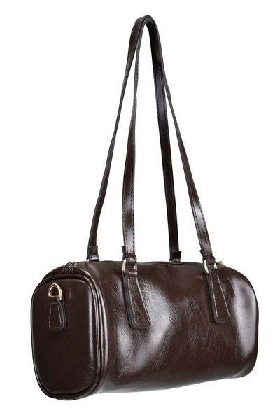 birizmoda Women's Cylinder Baguette Hand and Shoulder Bag – Bitter Brown