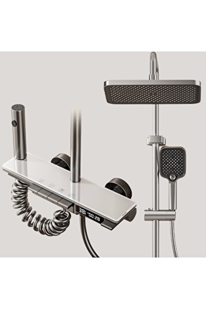 narvara Smart LED Shower Column — Temperature & Timer Display, 4 Flow Modes, 3 Spray Modes