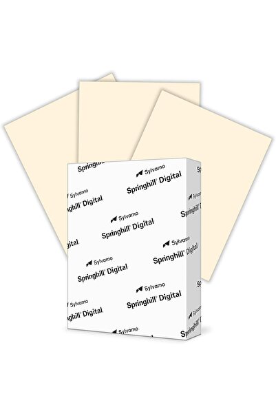 Springhill Ivory Colored Cardstock 22×28 cm, Velum Bristol 27kg (147gsm), 250 Sheets
